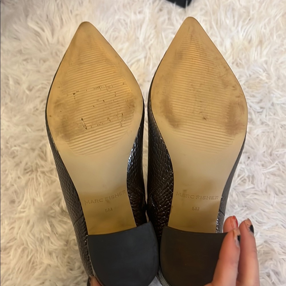 Marc Fisher Silver Ankle Boots - Picture 9 of 10